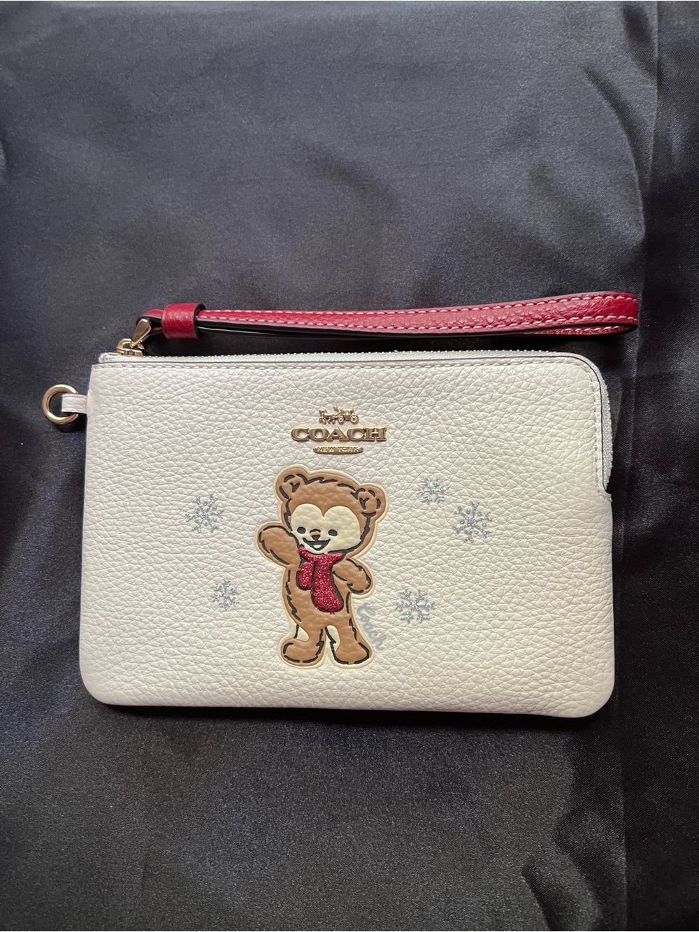 Coach Bear Motif Wristlet NWOT